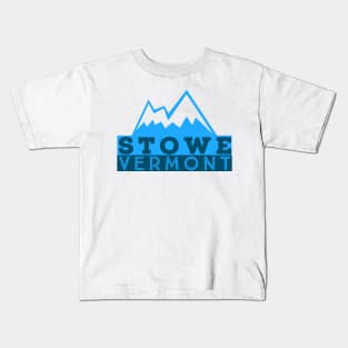 Stowe Vermont Blue Mountain Shadow Travel Kids T-Shirt